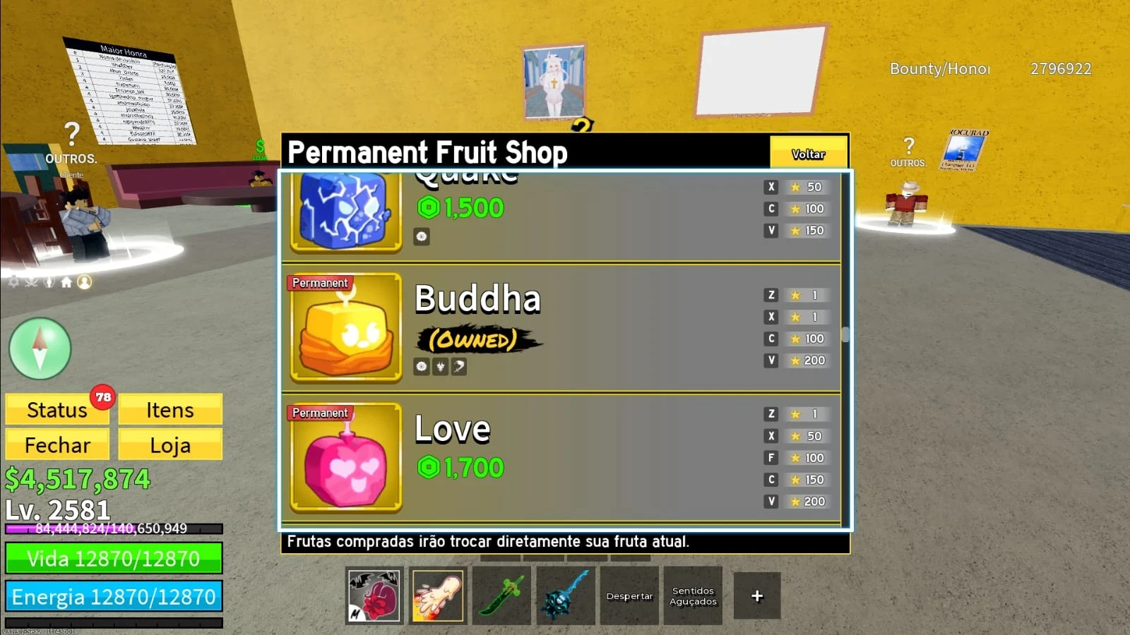 Conta Super! Maximizada no Anime Expeditions Lv159 e com Muita! Coisa Bloxfruits
