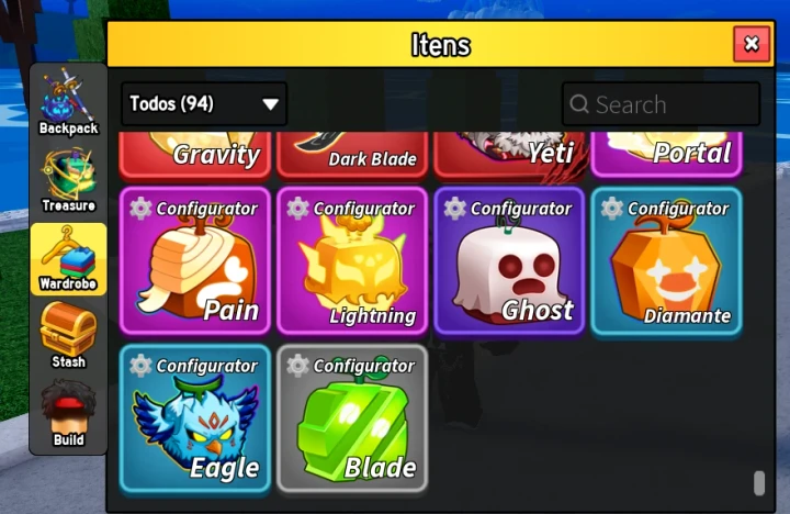 Conta de Blox Fruits com Quase Todas as Gamepass e 4 Perms